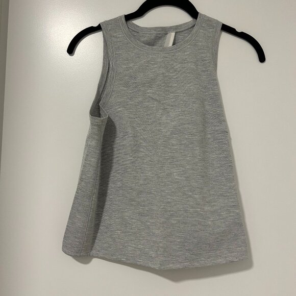 Lululemon Light Grey Open Back Tank Top - Picture 1 of 3